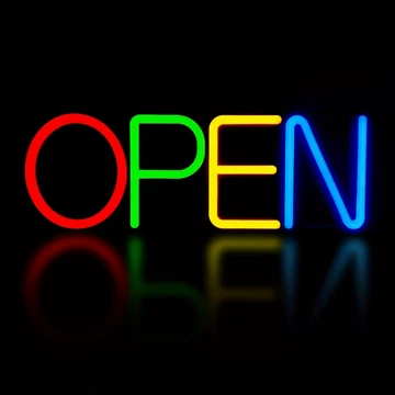 LED Neon Dekor - OPEN - 54x22cm