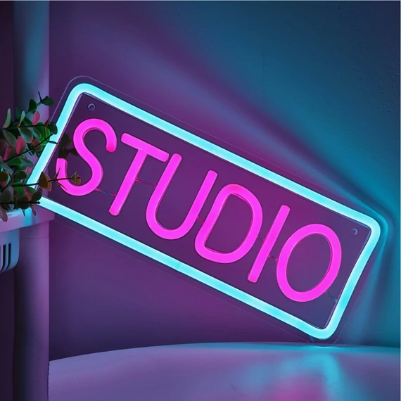 LED Neon Dekor - Studio - 30x12cm