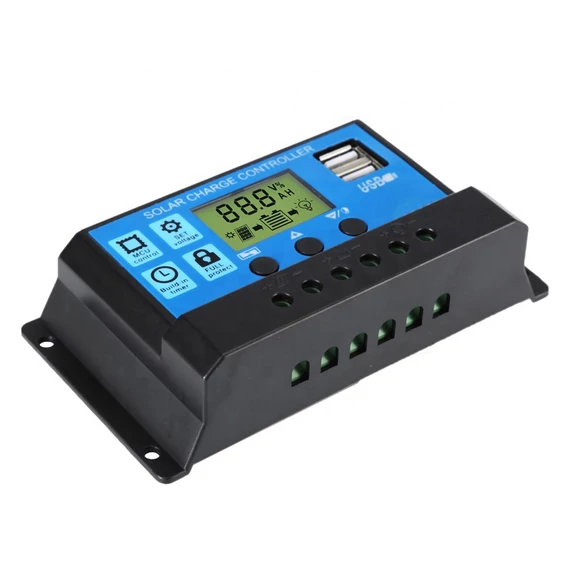 PWM Napelem töltésvezérlő 12/24V - 20A/60A - 390W/780W 